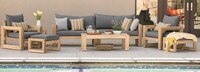Benson™ 8 Piece Sunbrella® Outdoor Sofa & Club Chair Set - Navy Blue