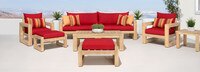Benson™ 8 Piece Sunbrella® Outdoor Sofa & Club Chair Set - Navy Blue
