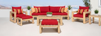 Benson™ 8 Piece Sunbrella® Outdoor Sofa & Club Chair Set - Spa Blue