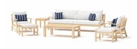 Kooper™ 8 Piece Sunbrella® Outdoor Sofa & Club Chair Set - Centered Ink