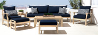 Kooper™ 8 Piece Sunbrella® Outdoor Sofa & Club Chair Set - Navy Blue