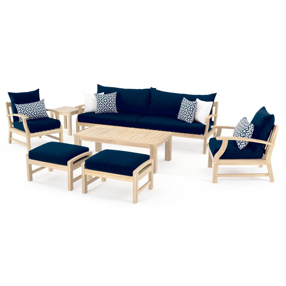 Kooper™ 8 Piece Sunbrella® Outdoor Sofa & Club Chair Set - Navy Blue