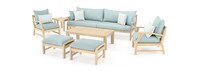 Kooper™ 8 Piece Sunbrella® Outdoor Sofa & Club Chair Set - Spa Blue