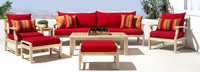 Kooper™ 8 Piece Sunbrella® Outdoor Sofa & Club Chair Set - Tikka Orange