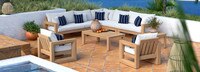 Benson™ 9 Piece Sunbrella® Outdoor Seating Set - Centered Ink