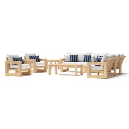 Benson™ 9 Piece Sunbrella® Outdoor Seating Set - Centered Ink