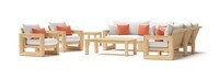 Benson™ 9 Piece Sunbrella® Outdoor Seating Set - Cast Coral