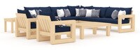 Benson™ 9 Piece Sunbrella® Outdoor Seating Set - Navy Blue