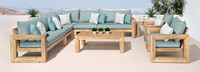 Benson™ 9 Piece Sunbrella® Outdoor Seating Set - Navy Blue