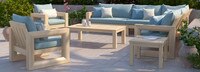 Benson™ 9 Piece Sunbrella® Outdoor Seating Set - Spa Blue