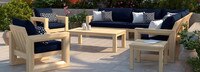 Benson™ 9 Piece Sunbrella® Outdoor Seating Set - Spa Blue