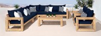 Benson™ 9 Piece Sunbrella® Outdoor Seating Set - Spa Blue