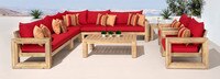 Benson™ 9 Piece Sunbrella® Outdoor Seating Set - Spa Blue