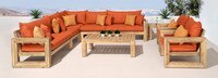Benson™ 9 Piece Sunbrella® Outdoor Seating Set - Spa Blue