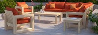 Benson™ 9 Piece Sunbrella® Outdoor Seating Set - Tikka Orange