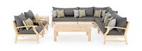 Kooper™ 9 Piece Sunbrella® Outdoor Seating Set - Charcoal Gray
