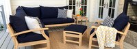 Kooper™ 9 Piece Sunbrella® Outdoor Seating Set - Charcoal Gray