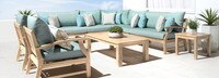 Kooper™ 9 Piece Sunbrella® Outdoor Seating Set - Charcoal Gray