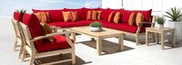 Kooper™ 9 Piece Sunbrella® Outdoor Seating Set - Charcoal Gray