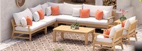 Kooper™ 9 Piece Seating Set - Cast Coral