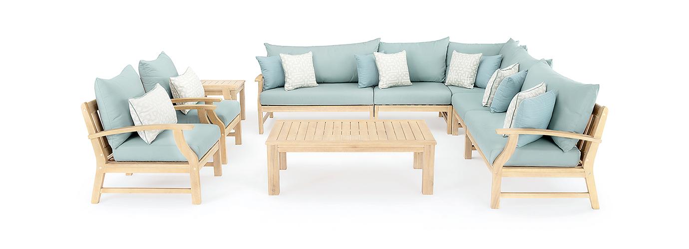 Kooper 9 Piece Sunbrella Outdoor Seating Set - Thumbnail 3