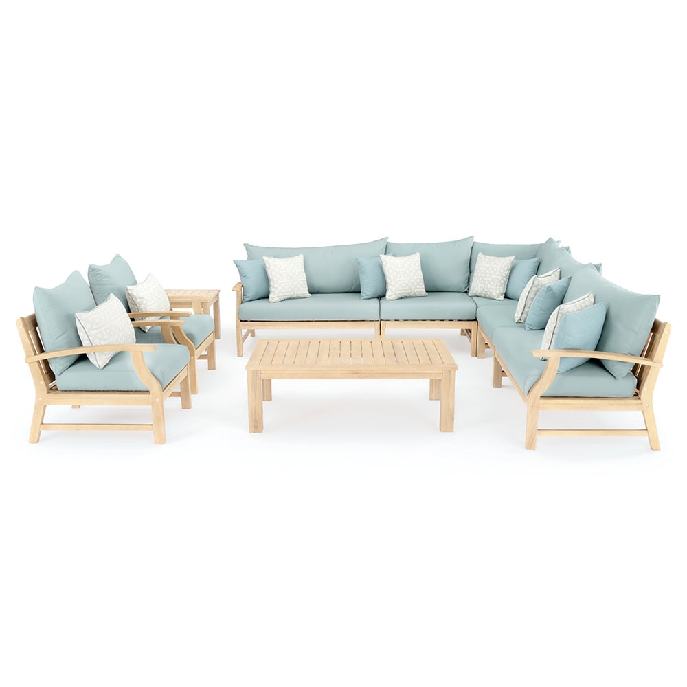 Kooper™ 9 Piece Sunbrella® Outdoor Seating Set - Spa Blue