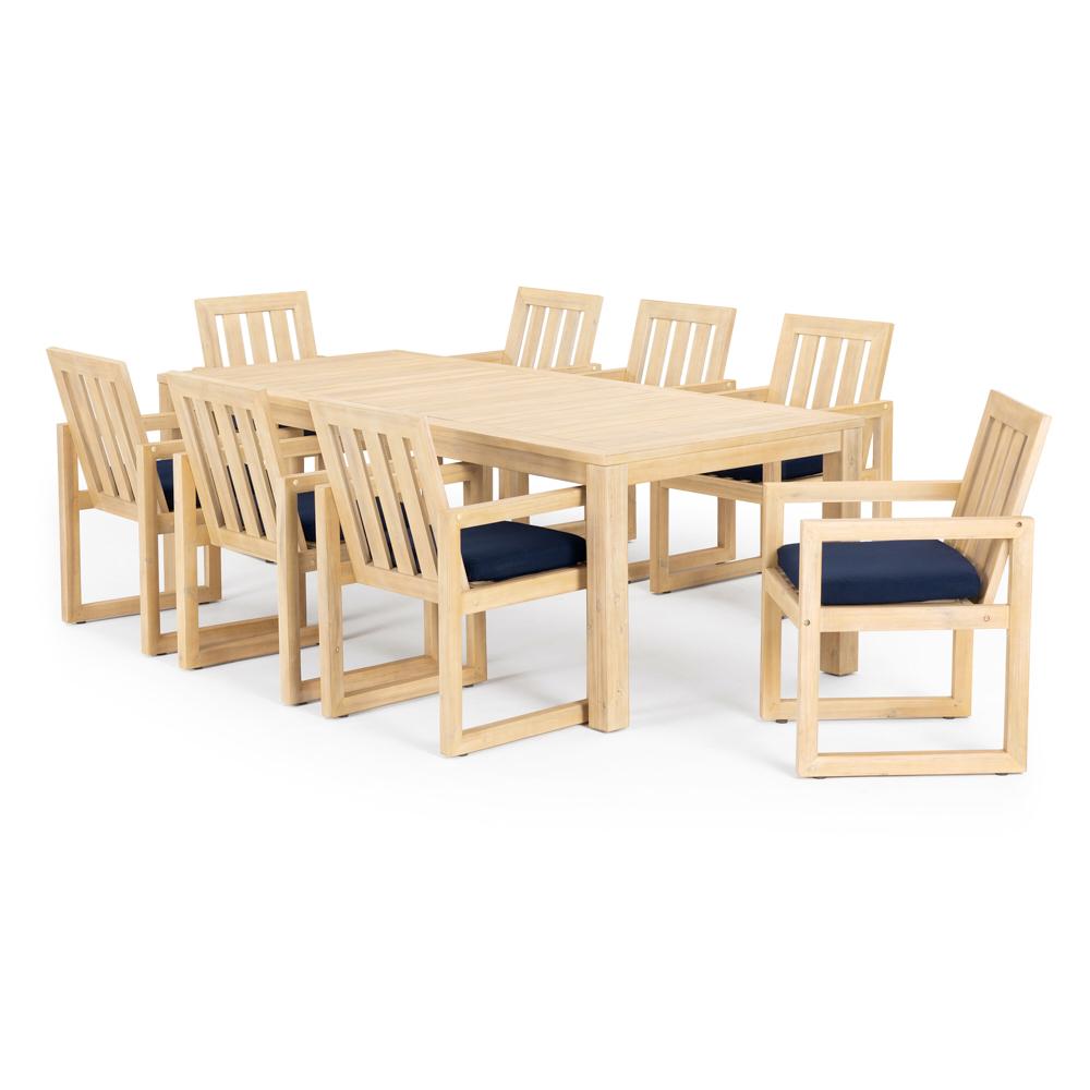 Benson 9 Piece Dining Set - Navy Blue