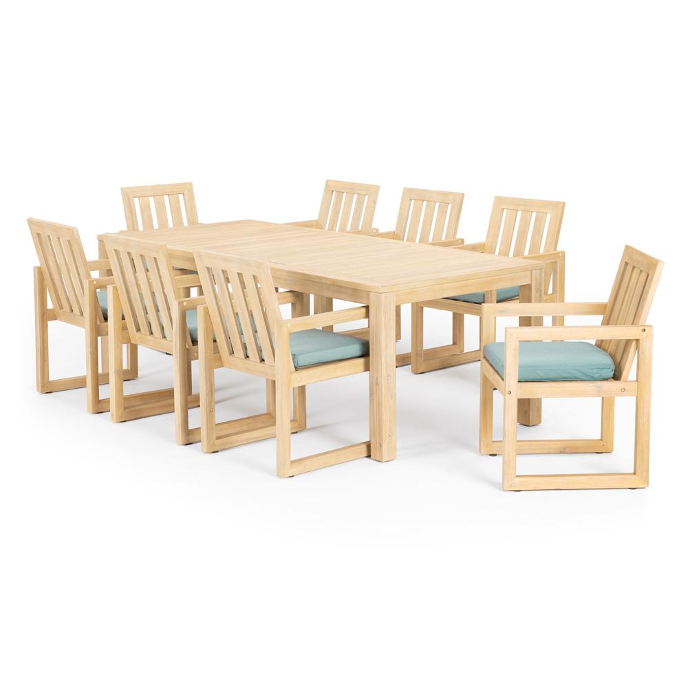 Benson 9 Piece Dining Set - Spa Blue