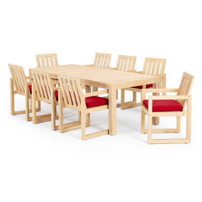 Benson™ 9 Piece Dining Set - Sunset Red