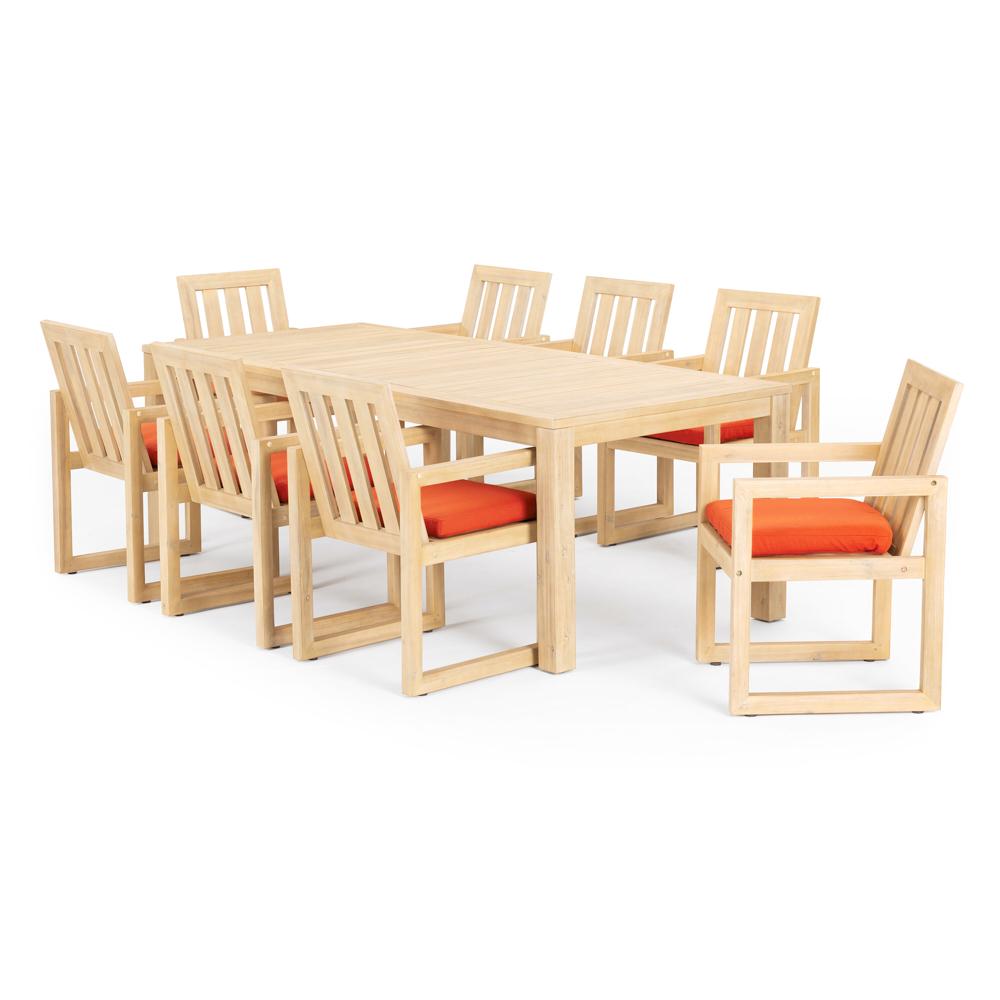 Benson 9 Piece Dining Set - Tikka Orange