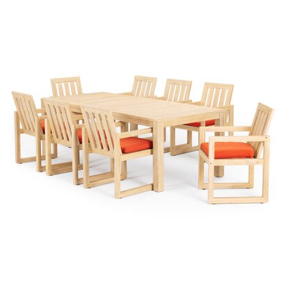 Benson™ 9 Piece Dining Set - Tikka Orange