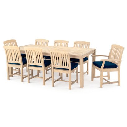 Kooper™ 9 Piece Sunbrella® Outdoor Dining Set - Navy Blue