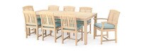 Kooper™ 9 Piece Sunbrella® Outdoor Dining Set - Spa Blue