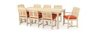 Kooper™ 9 Piece Sunbrella® Outdoor Dining Set - Tikka Orange