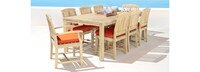 Kooper™ 9 Piece Sunbrella® Outdoor Dining Set - Tikka Orange