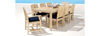 Kooper™ 9 Piece Sunbrella® Outdoor Dining Set - Tikka Orange