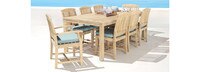 Kooper™ 9 Piece Sunbrella® Outdoor Dining Set - Tikka Orange