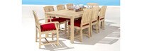 Kooper™ 9 Piece Sunbrella® Outdoor Dining Set - Tikka Orange