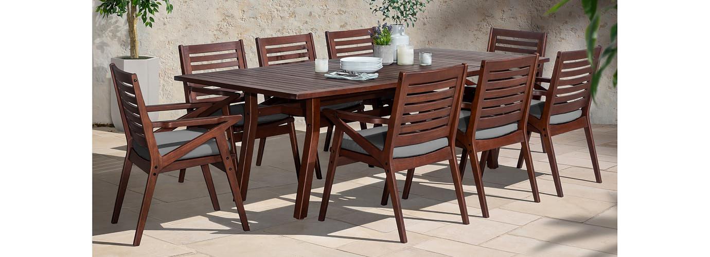 Vaughn 9 Piece Outdoor Dining Set - Thumbnail 5