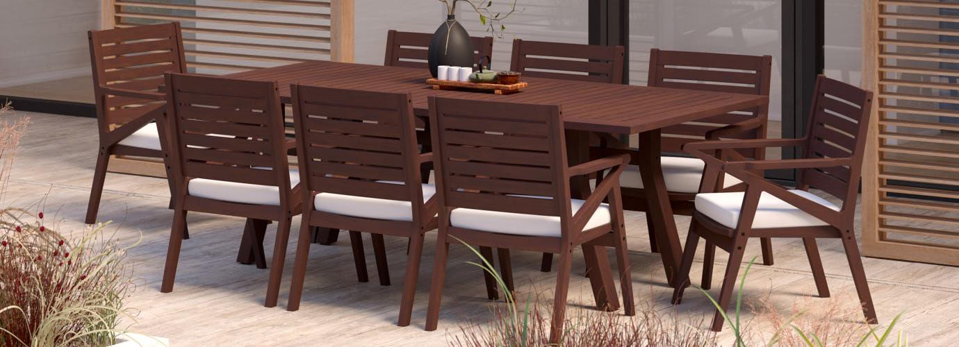 Vaughn 9 Piece Outdoor Dining Set - Thumbnail 3
