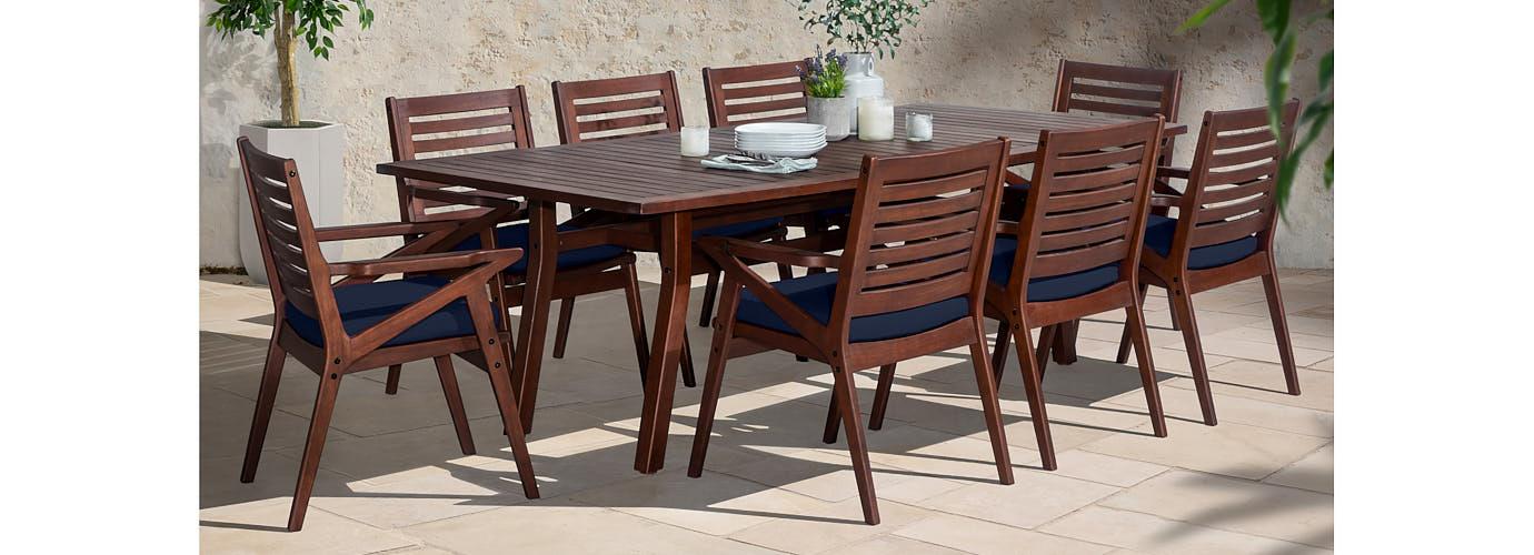 Vaughn 9 Piece Outdoor Dining Set - Thumbnail 2