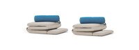 Portofino® Comfort Set of 2 Sunbrella® Outdoor Lounger Cushions - Dove Gray