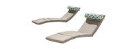 Portofino® Comfort 2pk Lounger Cushions - Taupe Mist