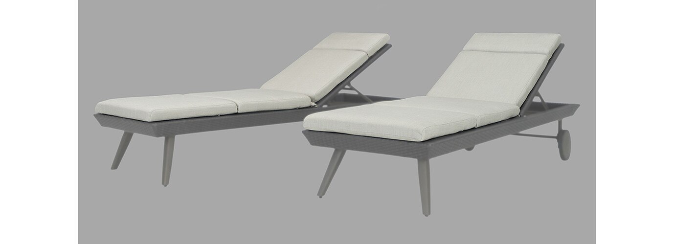 Portofino® Casual Set of 2 Sunbrella® Outdoor Lounger Cushions - Dove
