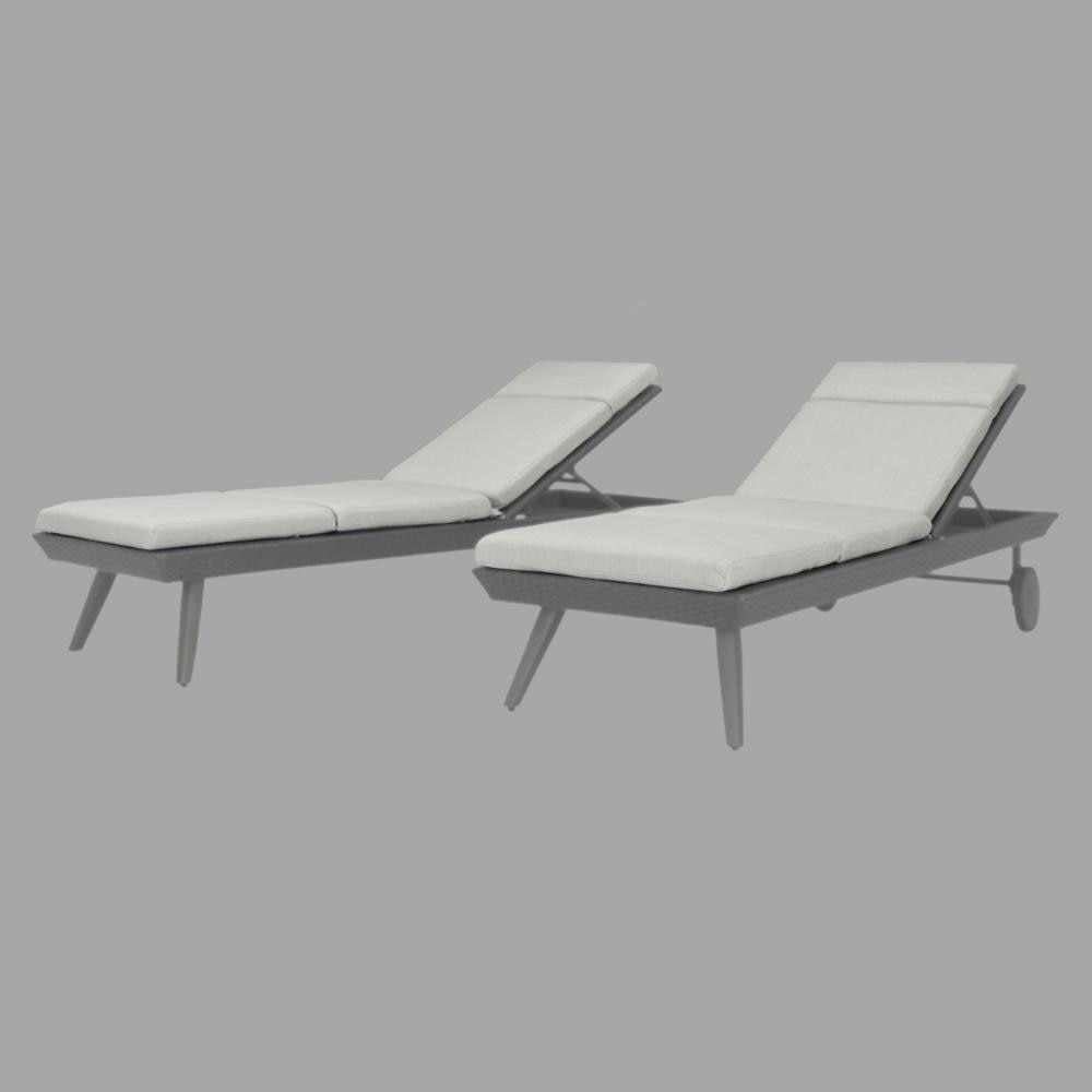 Portofino® Casual Set of 2 Sunbrella® Outdoor Lounger Cushions - Dove