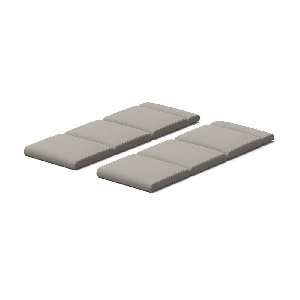 Portofino® Casual Set of 2 Sunbrella® Outdoor Lounger Cushions - Taupe Mist