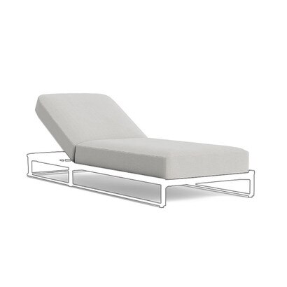 Sanibel Outdoor Chaise Basket Weave Cushion - Stone