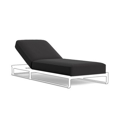 Sanibel Outdoor Chaise Plain Weave Cushion - Carbon