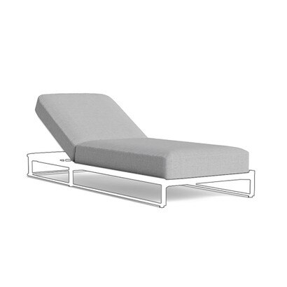 Sanibel Outdoor Chaise Plain Weave Cushion - Gray