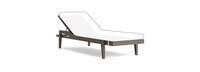 Del Mar Outdoor Chaise Frame - Weathered Teak
